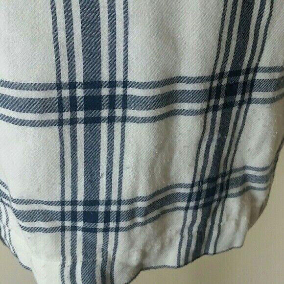 Madewell Womens Top Windowpane Light Academia Size M Classic Prep Old Money - Picture 7 of 7